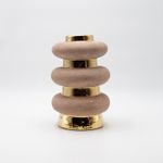 Casa si Gradina - Decoratiuni - Obiecte decorative - Vaze si boluri decorative - Vaza ceramica Eurolamp H24 cm gri nisip-auriu - Infinity.ro