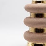 Casa si Gradina - Decoratiuni - Obiecte decorative - Vaze si boluri decorative - Vaza ceramica Eurolamp H24 cm gri nisip-auriu - Infinity.ro