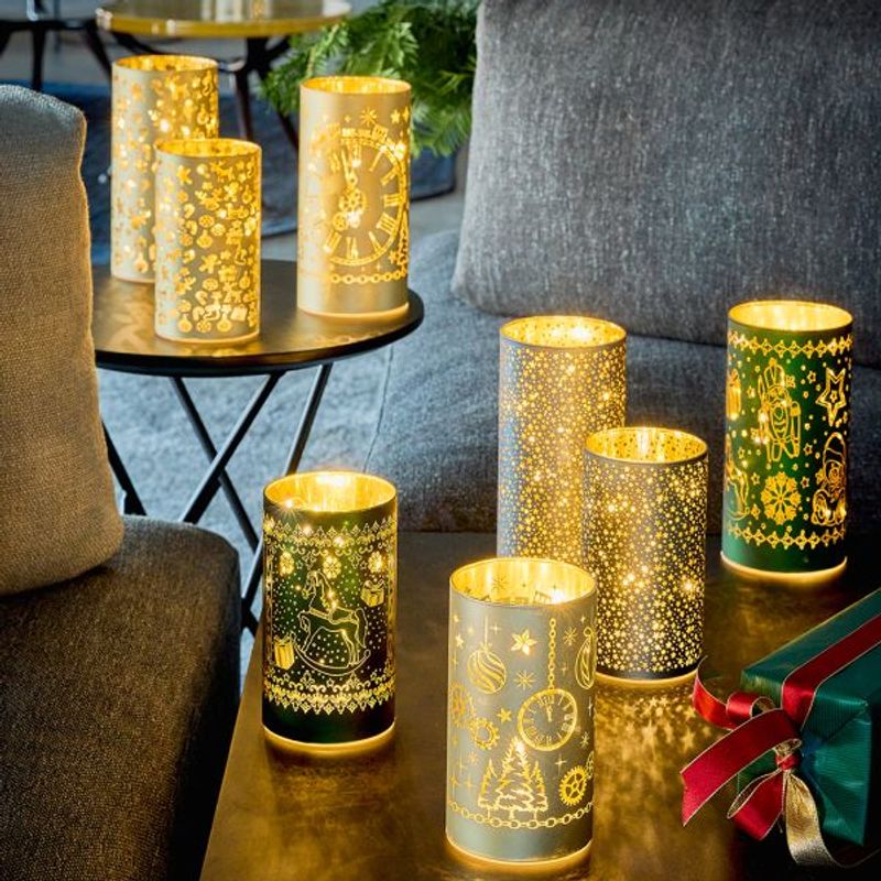 Casa si Gradina - Decoratiuni - Aromaterapie si lumanari - Lumanari si candele - Decoratiune LED Verde H16(cm5La012934) - Infinity.ro