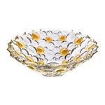 Casa si Gradina - Bucatarie si vesela - Vesela si tacamuri - Vesela desert - Fructiera Cristal Bohemia Lisboa 30 cm transparent-auriu - Infinity.ro