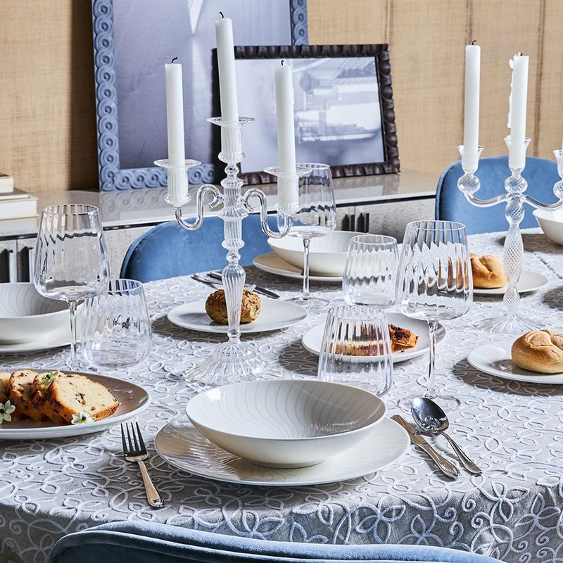 Casa si Gradina - Bucatarie si vesela - Vesela si tacamuri - Servicii de masa - Set masa 12 buc, portelan alb, Moon Collection Andrea Fontebasso - Infinity.ro