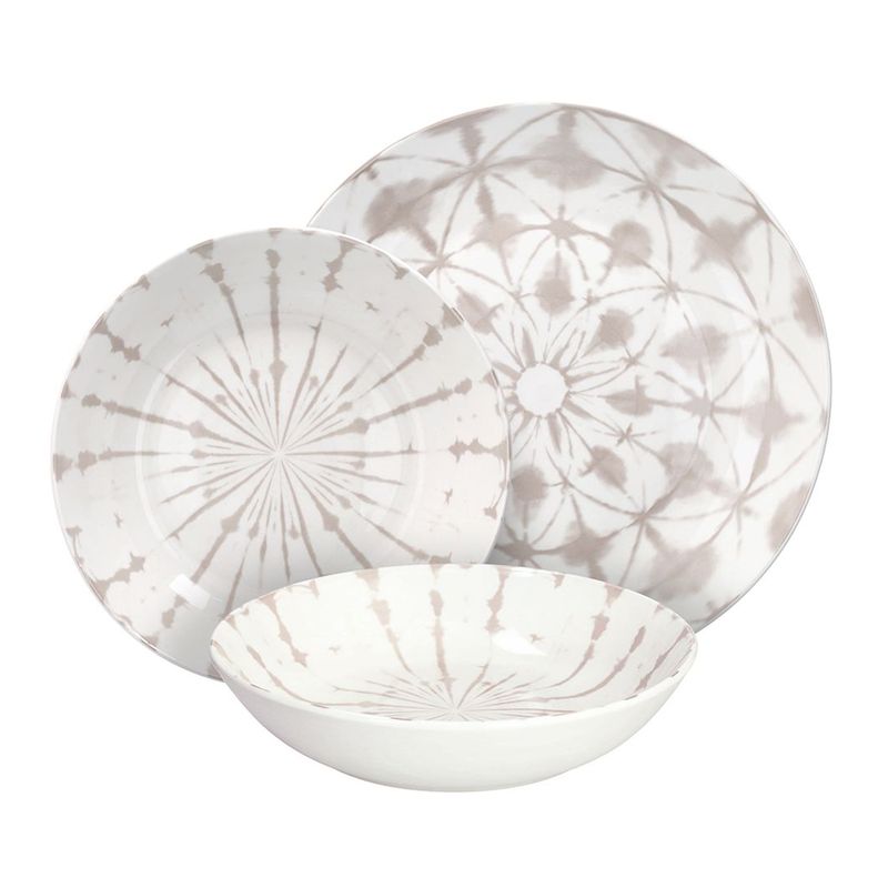 Casa si Gradina - Bucatarie si vesela - Vesela si tacamuri - Servicii de masa - Set masa 18 buc, portelan bej, Madison Collection Tognana - Infinity.ro