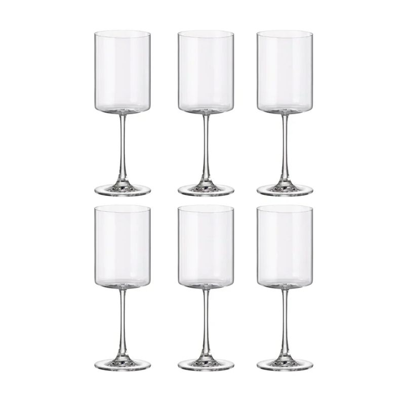 Casa si Gradina - Bucatarie si vesela - Cani si pahare - Pahare - Set 6 pahare vin Crystal Bohemia Junco 480 ml transparent - Infinity.ro