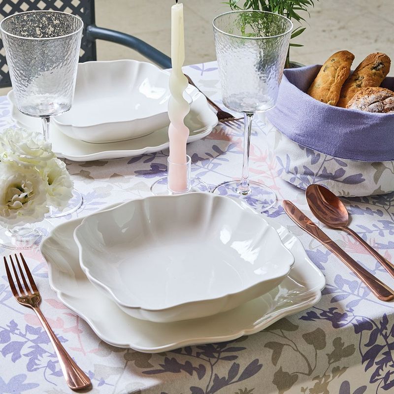 Casa si Gradina - Bucatarie si vesela - Vesela si tacamuri - Farfurii si boluri - Farfurie pentru cina Andrea Fontebasso Brigitte, Portelan, 21 x 21 cm, Alb - Infinity.ro