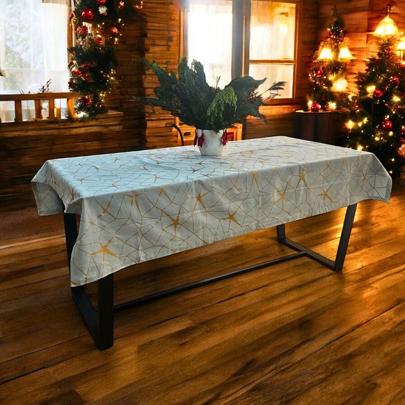 Casa si Gradina - Textile si covoare - Textile bucatarie - Fete de masa - Fata de masa dreptunghiulara Andrea Fontebasso Mikado 150x300 cm albastru-auriu - Infinity.ro