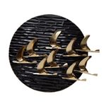 Casa si Gradina - Decoratiuni - Obiecte decorative - Accesorii decorative - Decoratiune de perete metalica Eurolamp H59 cm negru-auriu - Infinity.ro