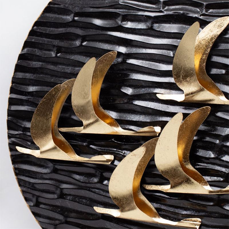 Casa si Gradina - Decoratiuni - Obiecte decorative - Accesorii decorative - Decoratiune de perete metalica Eurolamp H59 cm negru-auriu - Infinity.ro