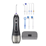 Ingrijire personala si Cosmetice - Igiena dentara - Irigatoare bucale - Irigator bucal profesional, Dus bucal, Adsinio,8 Capete,5 Trepte de presiune,Husa de transport,Rezervor Detasabil,Negru - Infinity.ro