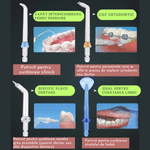 Ingrijire personala si Cosmetice - Igiena dentara - Irigatoare bucale - Irigator bucal profesional, Dus bucal, Adsinio,8 Capete,5 Trepte de presiune,Husa de transport,Rezervor Detasabil,Negru - Infinity.ro