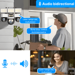 Casa si Gradina - Electrice - Smart Home - Camere de supraveghere - Camera de supraveghere tripla MaGeCa WiFi cu proiector LED, 12MP Full HD, 3 zone supravegheate simultan - Infinity.ro