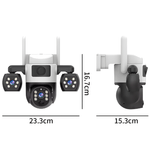 Casa si Gradina - Electrice - Smart Home - Camere de supraveghere - Camera de supraveghere tripla cu panou solar MaGeCa, 4G, Cartela SIM, 6MP Full HD, Baterie 8000 mAh, Panou solar 8W - Infinity.ro