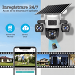 Casa si Gradina - Electrice - Smart Home - Camere de supraveghere - Camera de supraveghere tripla cu panou solar MaGeCa, 4G, Cartela SIM, 6MP Full HD, Baterie 8000 mAh, Panou solar 8W - Infinity.ro