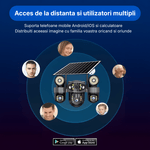 Casa si Gradina - Electrice - Smart Home - Camere de supraveghere - Camera de supraveghere tripla cu panou solar MaGeCa, Conexiune 4G, 6MP Full HD, Baterie 8000 mAh, Panou solar 8W - Infinity.ro