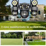 Casa si Gradina - Electrice - Smart Home - Camere de supraveghere - Camera de supraveghere tripla cu panou solar MaGeCa, Conexiune 4G, 6MP Full HD, Baterie 8000 mAh, Panou solar 8W - Infinity.ro