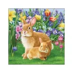 Casa si Gradina - Textile si covoare - Textile bucatarie - Servete si naproane - Servetele masa 33x33cm Mother bunny FSC Mix - Infinity.ro