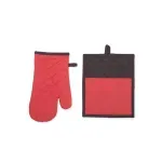 Casa si Gradina - Textile si covoare - Textile bucatarie - Manusi bucatarie - Set Textil 2Pcs Potholder & Glove Perfetto Coral - Infinity.ro