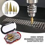 Casa si Gradina - Constructii - Scule electrice si accesorii - Seturi si accesorii pentru gaurit si insurubat - Set 6 burghie in cutie de depozitare, 3 marimi in trepte si 3 cu rasucire, pt prelucrarea metalelor, lemnului etc - Infinity.ro