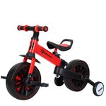 Sport si Outdoor - Ciclism - Biciclete pentru copii - Bicicleta Go Kart Day ,roti 10 inch ,a pentru copii 2-3 ani, cu roti ajutatoare, pliabila, rosu - Infinity.ro