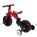 Sport si Outdoor - Ciclism - Biciclete pentru copii - Bicicleta Go Kart Day ,roti 10 inch ,a pentru copii 2-3 ani, cu roti ajutatoare, pliabila, rosu - Infinity.ro