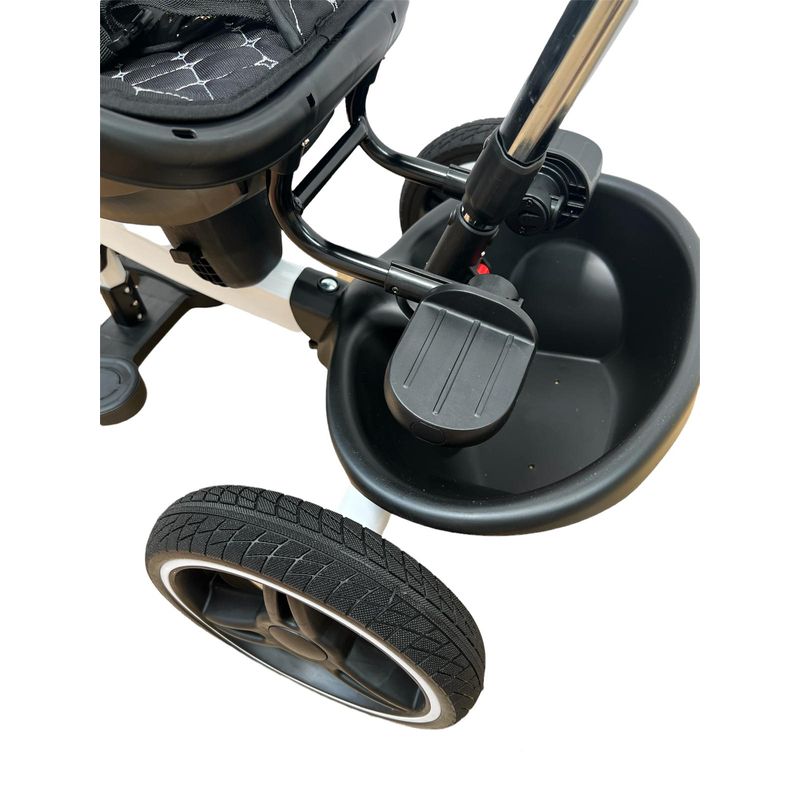 Jucarii, Copii si Bebe - Jucarii si jocuri - Jucarii de exterior - Triciclete - Tricicleta Go Kart L-sun scaun reversibil, pozitie de somn, borseta,sezut tip scoica, roti cauciuc, copertina UV - Infinity.ro