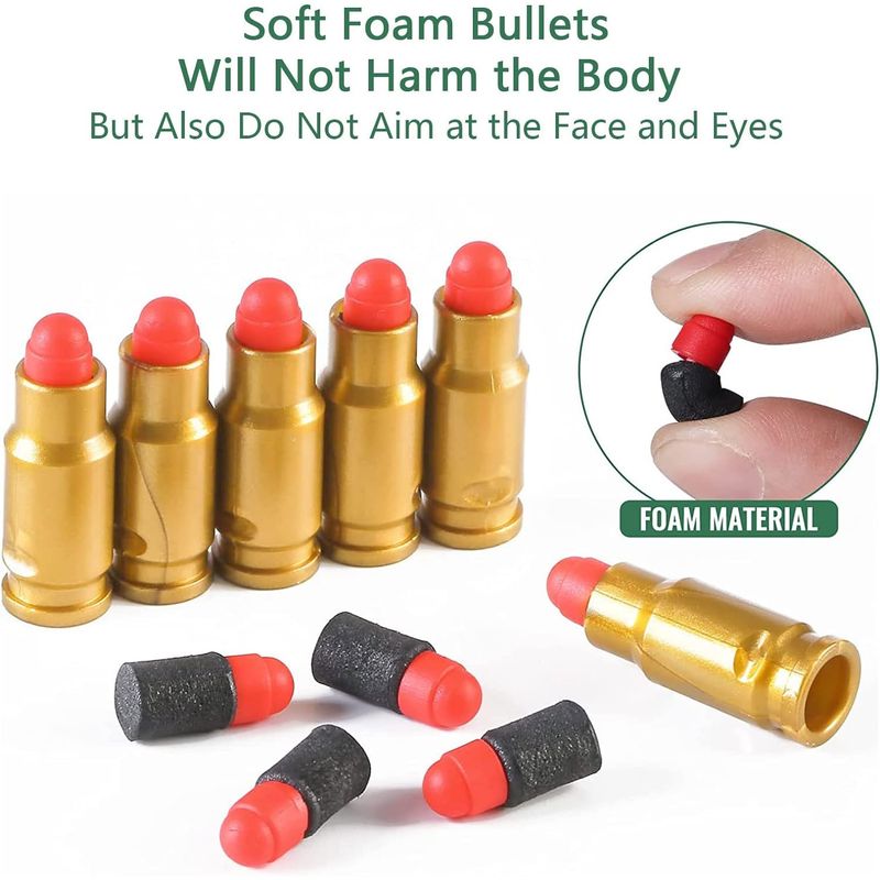 Jucarii, Copii si Bebe - Jucarii si jocuri - Jucarii de rol - Arme de jucarie - Pistol de jucarie cu gloante moi, incarcare manuala, culoare alb cu negru, incarcatura din burete - Infinity.ro