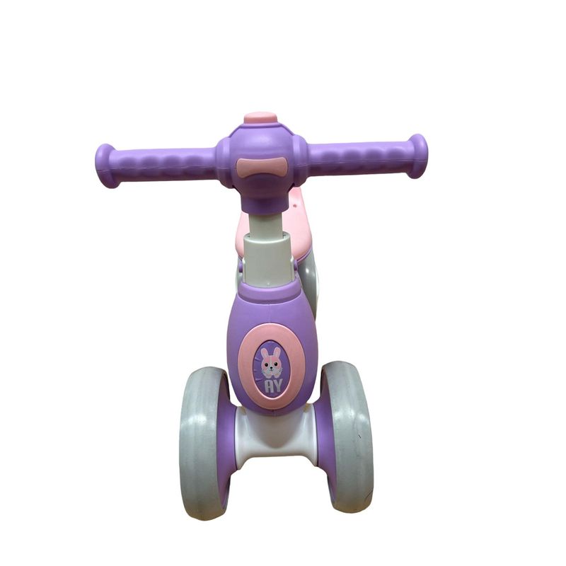 Sport si Outdoor - Ciclism - Biciclete pentru copii - Bicicleta Go Kart fara pedale cu roti silentioase Bunny, pentru copii, culoare mov, cu lumini - Infinity.ro