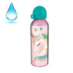 Casa si Gradina - Bucatarie si vesela - Cani si pahare - Sticle - Sticla apa, aluminiu, Unicorn, 500ml roz - Infinity.ro