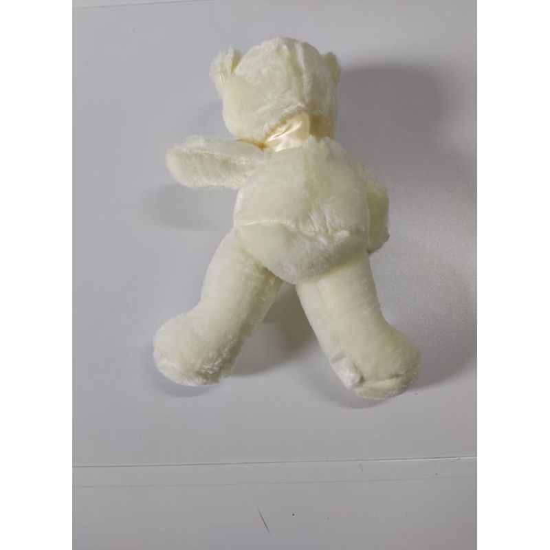 Jucarii, Copii si Bebe - Jucarii si jocuri - Jucarii de plus - Jucarie de plus Go Kart Ursuletul Pufos, alb, inaltime 30 cm - Infinity.ro