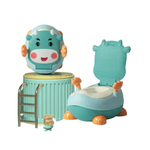 Jucarii, Copii si Bebe - Igiena si ingrijire - Baia bebelusului - Olite si reductoare WC - Olita Go Kart model vacuta cu capac si vas detasabil, turcuaz - Infinity.ro