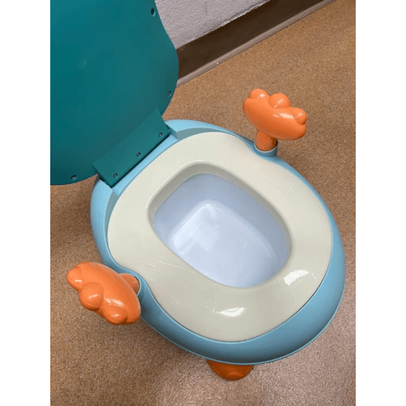 Jucarii, Copii si Bebe - Igiena si ingrijire - Baia bebelusului - Olite si reductoare WC - Olita Go Kart model vacuta cu capac si vas detasabil, turcuaz - Infinity.ro
