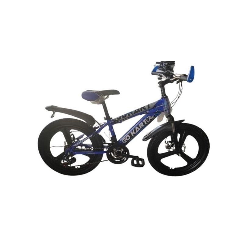 Sport si Outdoor - Ciclism - Biciclete pentru copii - Bicicleta Go Kart 20"model 3 spite turnate, frana disc, pentru copii cu varsta 6-10 ani, culoare albastru - Infinity.ro