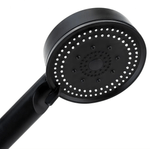 Casa si Gradina - Sanitare - Cazi si cabine de dus - Coloane si seturi de dus - Set cap de dus & furtun 150 cm & suport montare, 5 moduri de jet cu presiune mare, 5 viteze reglabile, ABS, Negru - Infinity.ro