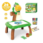 Jucarii, Copii si Bebe - Jucarii si jocuri - Jucarii & jocuri educative - Jocuri si jucarii educative - Masa de desen cu proiector, 3 discuri cu 24 sabloane, 12 carioci, multicolor, 25x21x35cm - Infinity.ro