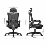 PC, gaming si accesorii - Gaming - Accesorii gaming - Scaune gaming - Scaun ergonomic birou/gaming, negru, spatar mesh, tetiera 2D, suport lombar, mecanism sincron, 120 kg, ROHS - Infinity.ro