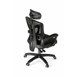 PC, gaming si accesorii - Gaming - Accesorii gaming - Scaune gaming - Scaun ergonomic birou/gaming, negru, spatar mesh, tetiera 2D, suport lombar, mecanism sincron, 120 kg, ROHS - Infinity.ro