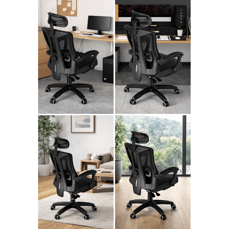 PC, gaming si accesorii - Gaming - Accesorii gaming - Scaune gaming - Scaun ergonomic birou/gaming, negru, spatar mesh, tetiera 2D, suport lombar, mecanism sincron, 120 kg, ROHS - Infinity.ro