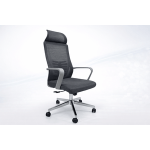 Scaun Ergonomic Reglabil pentru Birou si Gaming, Gri, Tetiera 2D, Mecanism Syncron, Spatar Mesh pentru Confort Sporit