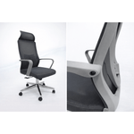 Casa si Gradina - Mobilier - Scaune si fotolii - Scaune - Scaun Ergonomic Reglabil pentru Birou si Gaming, Gri, Tetiera 2D, Mecanism Syncron, Spatar Mesh pentru Confort Sporit - Infinity.ro