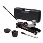 Auto si Moto - Reparatii si depanare - Scule auto - Echipamente de ridicare si sprijin - Cric hidraulic cu profil redus de 2,5 T cu valiza, tampon de cauciuc, S10663 - Infinity.ro