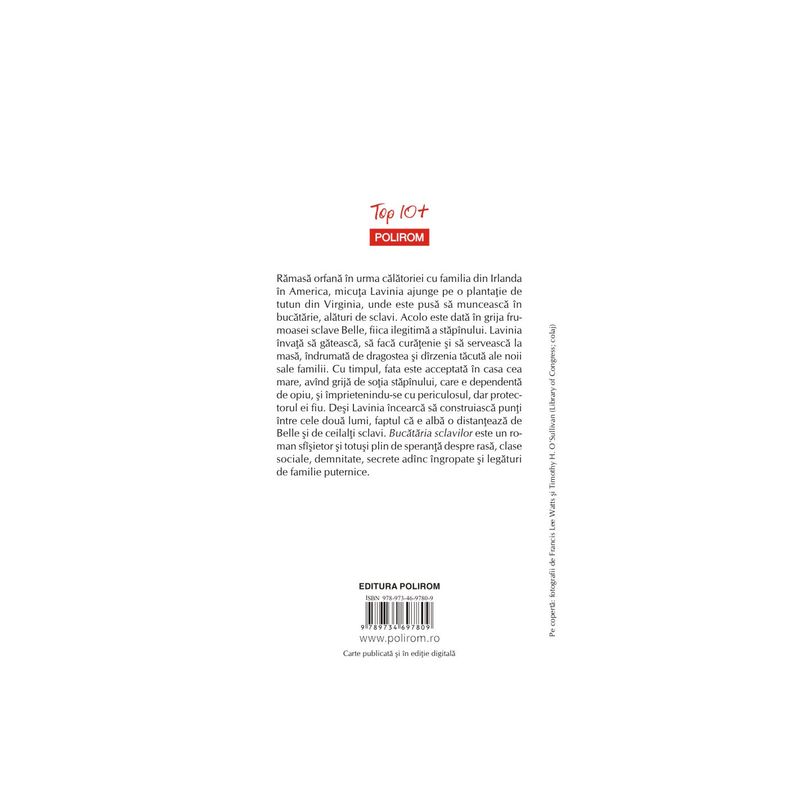 Carti si Birotica - Carti - Fictiune - Bucataria sclavilor (Top 10+), Kathleen Grissom - Infinity.ro