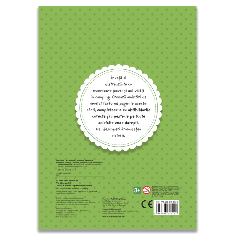 Carti si Birotica - Carti - Carti pentru copii - Activitati extracurriculare - Aventuri la camping - Activitati si abtibilduri - Infinity.ro