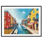 Jucarii, Copii si Bebe - Jucarii si jocuri - Jucarii & jocuri educative - Seturi pictura si desen - Set pictura diamant 40x50 cm cu accesorii Peisaj Canal - Infinity.ro
