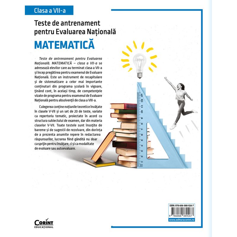 Carti si Birotica - Carti - Manuale si auxiliare scolare - Culegeri auxiliare - Teste de antrenament pentru Evaluarea Nationala. Matematica - clasa a VII-a - Infinity.ro