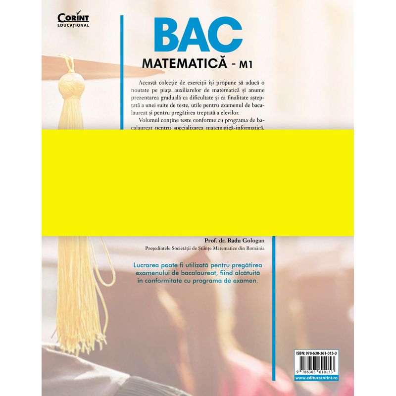 Carti si Birotica - Carti - Manuale si auxiliare scolare - Culegeri auxiliare - Bacalaureat 2026 - Matematica - Infinity.ro