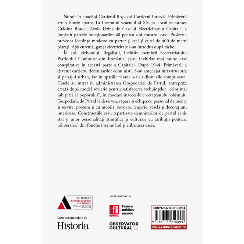 Carti si Birotica - Carti - Istorie - Povesti din cartierul Primaverii - Infinity.ro
