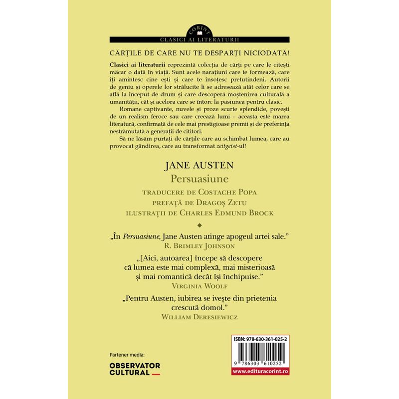 Carti si Birotica - Carti - Fictiune - Persuasiune, editie ilustrata de Charles Edmund Brock - Infinity.ro