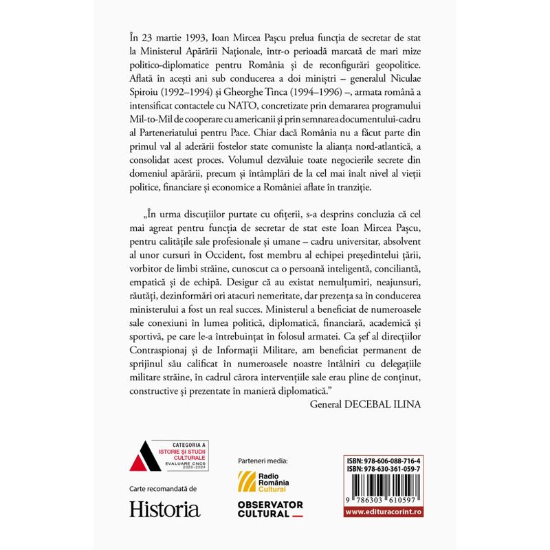 Carti si Birotica - Carti - Istorie - Note zilnice. Volumul al II lea: Secretar de stat la Aparare (1993–1996) - Infinity.ro