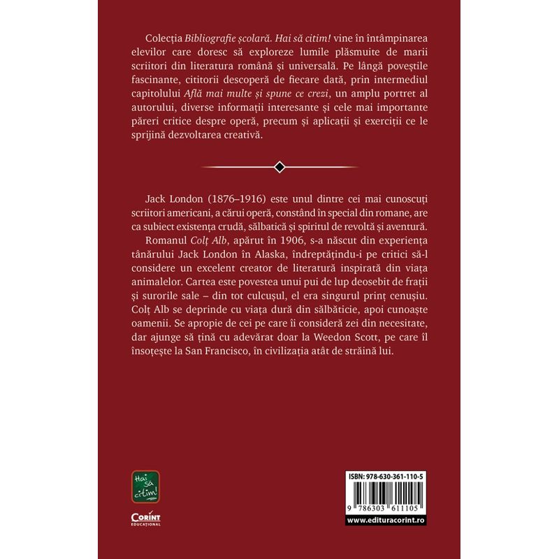 Carti si Birotica - Carti - Carti pentru copii - Basme si povesti - Colt Alb - Infinity.ro