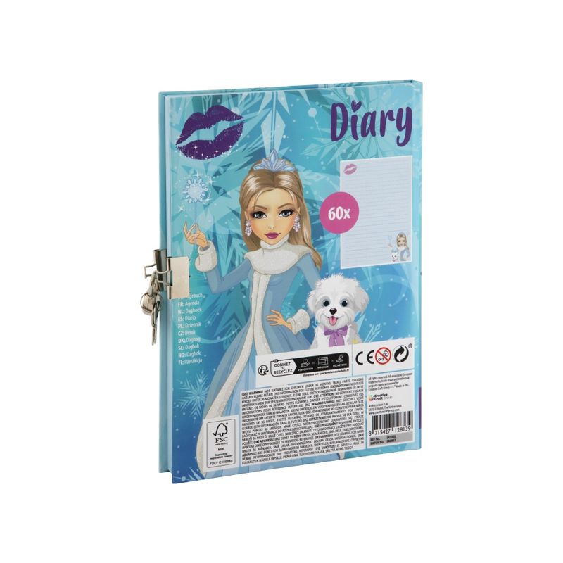 Carti si Birotica - Papetarie - Agende si calendare - Jurnale - Jurnal Besties Ice Queen A5 cu Cheie si Lacat - 60 de Foi, Hartie Albastra Liniata, GR141005_1, Grafix - Infinity.ro