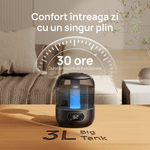 Electronice si Electrocasnice - Climatizare si sisteme de incalzire - Aparate filtrare aer - Umidificatoare - Umidificator Dreo 306, Rezorvor 3L, Capacitate de umidificare 250 ml/h, Negru - Infinity.ro